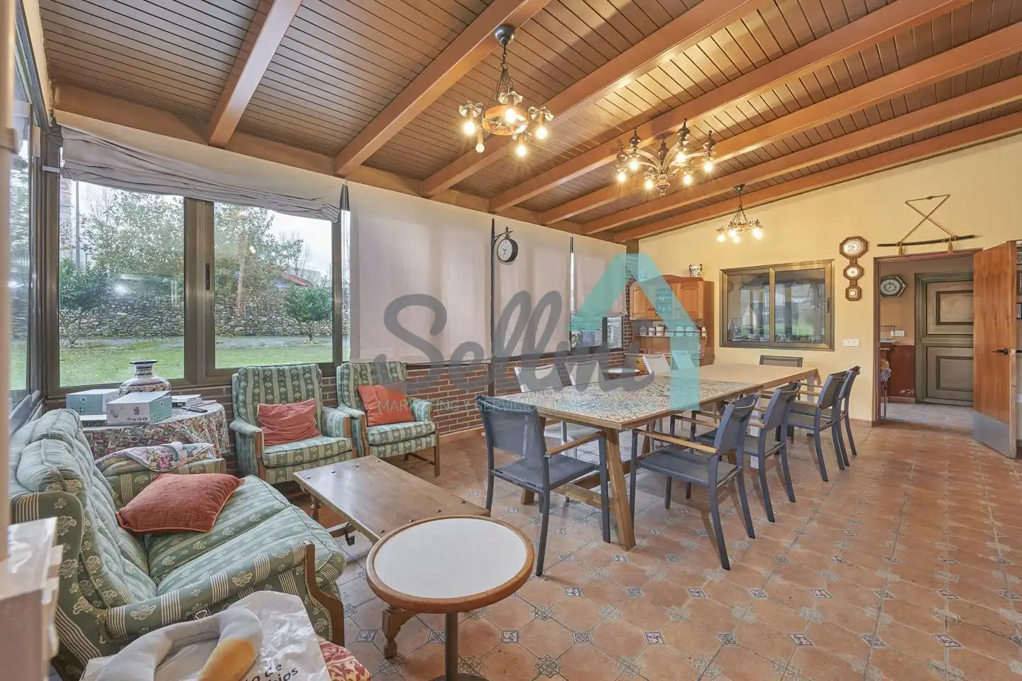 Dining room of Houses for sale in Ribera de Arriba  with Heating, Private garden and Terrace