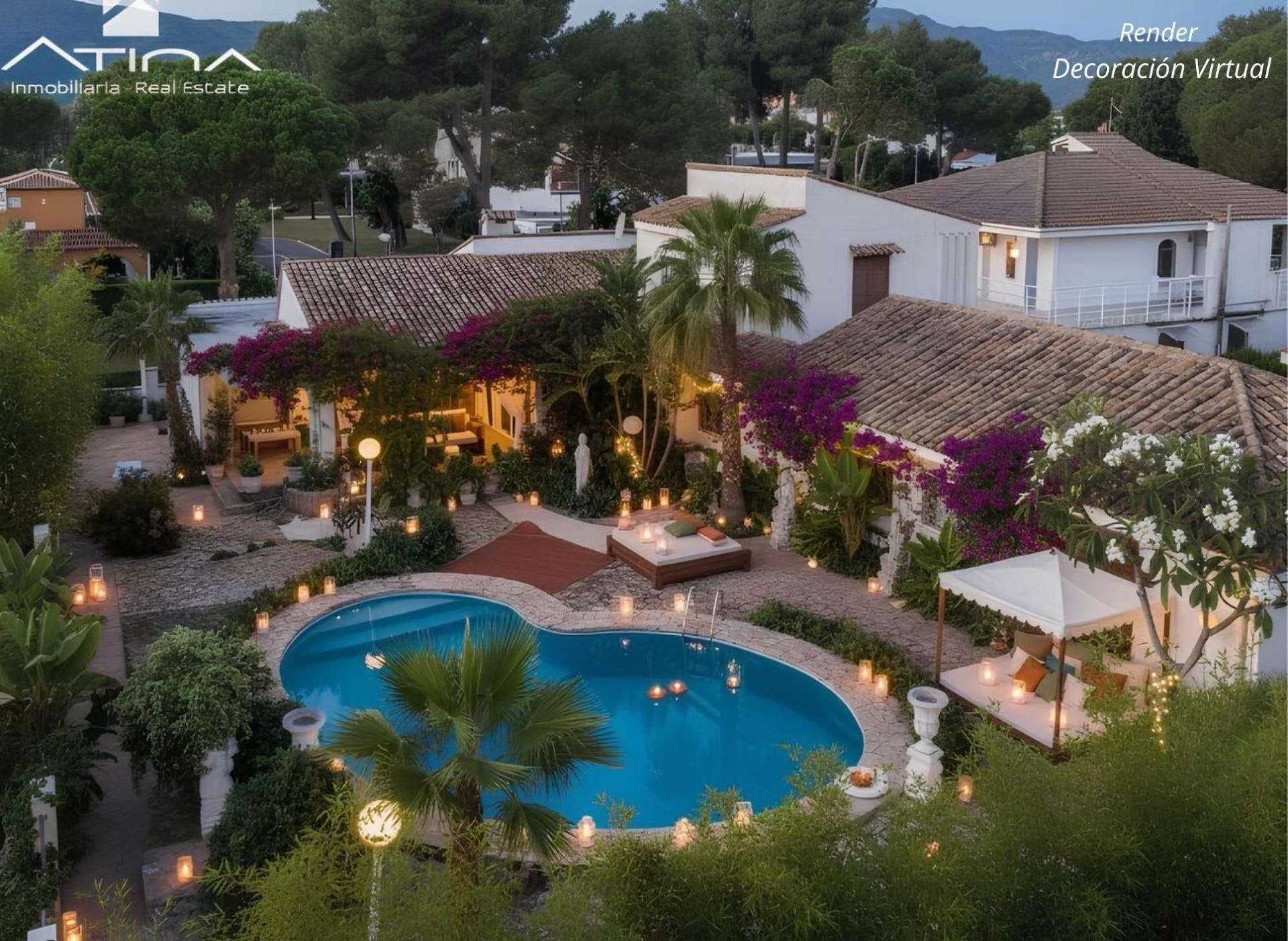 Piscina de Casa o xalet en venda en Gandia amb Calefacció, Jardí privat i Terrassa