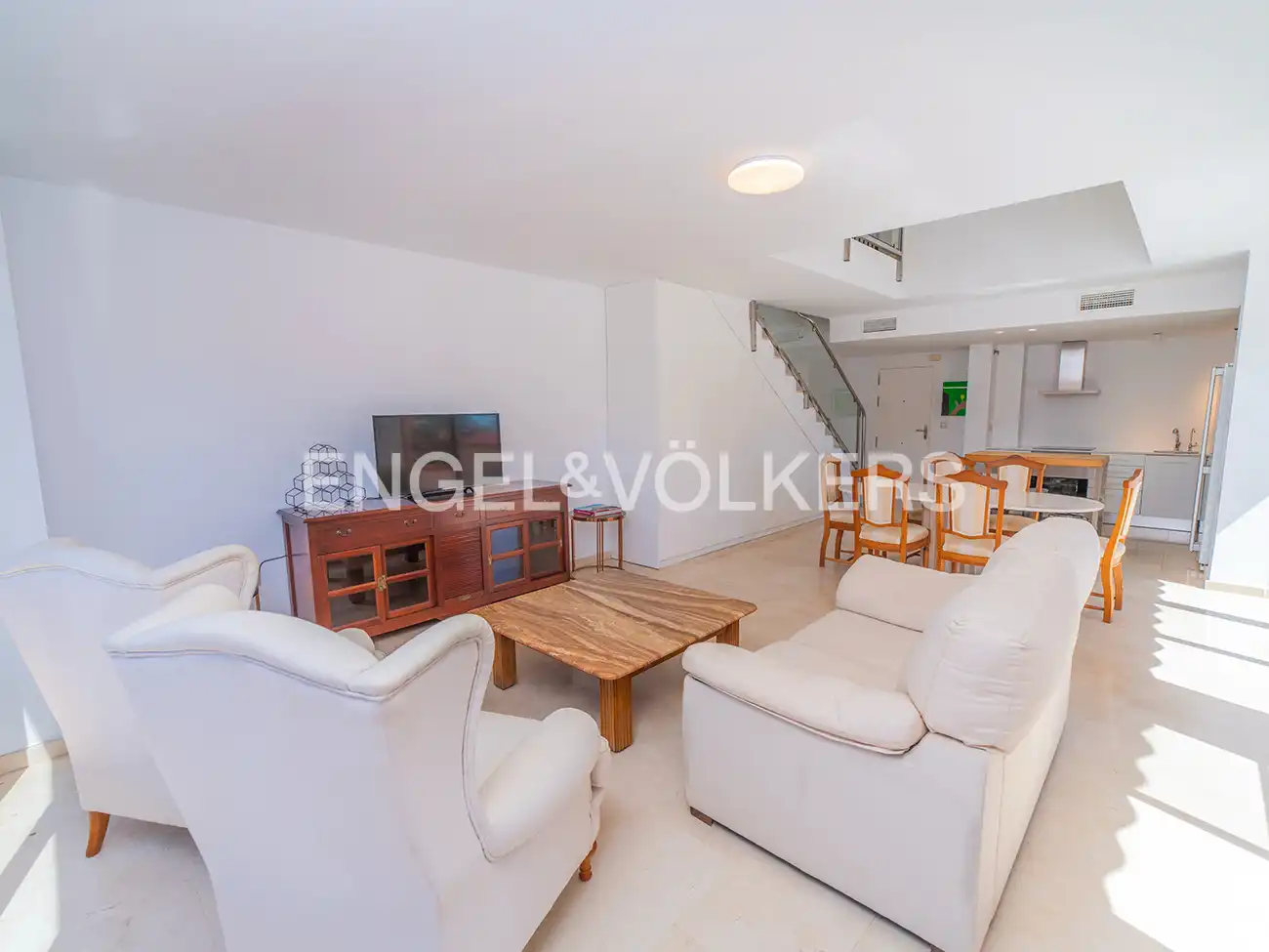 Sala d'estar de Dúplex de lloguer en Alicante / Alacant amb Aire condicionat, Calefacció i Terrassa