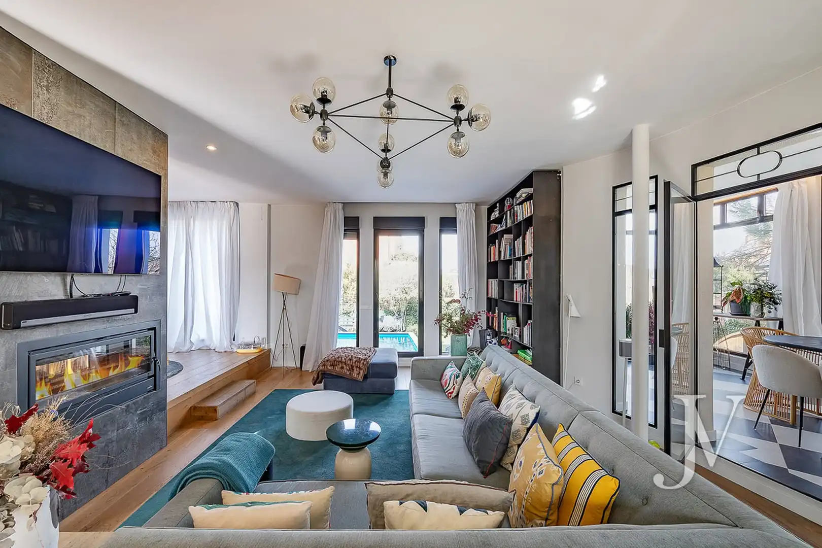 Living room of Detached homes for rent in Pozuelo de Alarcón  with Air Conditioner, Heating and Private garden