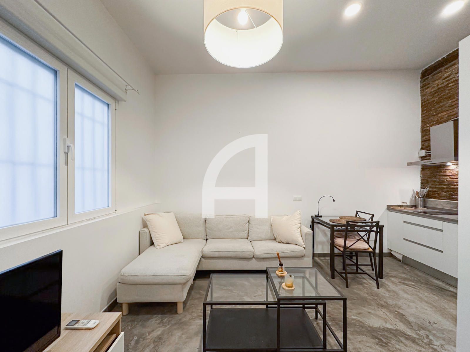 Living room of Flat to rent in  Madrid Capital  with Air Conditioner, Heating and Furnished