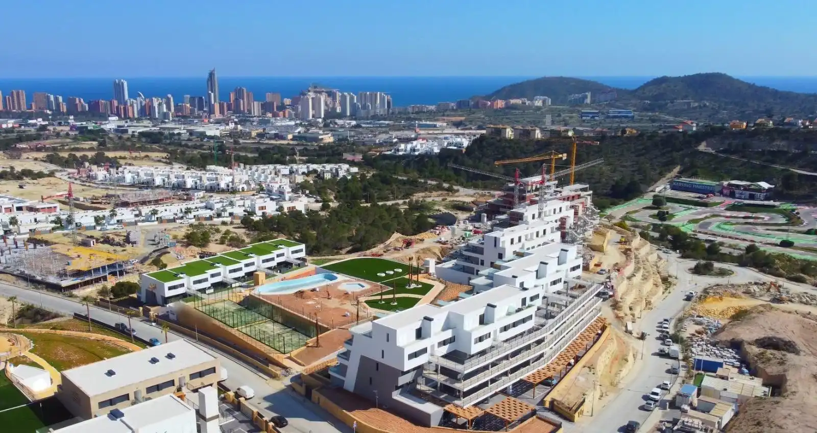 Exterior view of Houses for sale in Finestrat  with Air Conditioner, Terrace and Swimming Pool