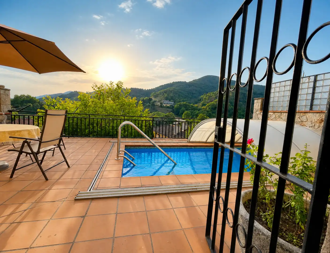Terraza de Casa o chalet en venta en Sant Pau de Segúries con Aire acondicionado, Jardín privado y Terraza