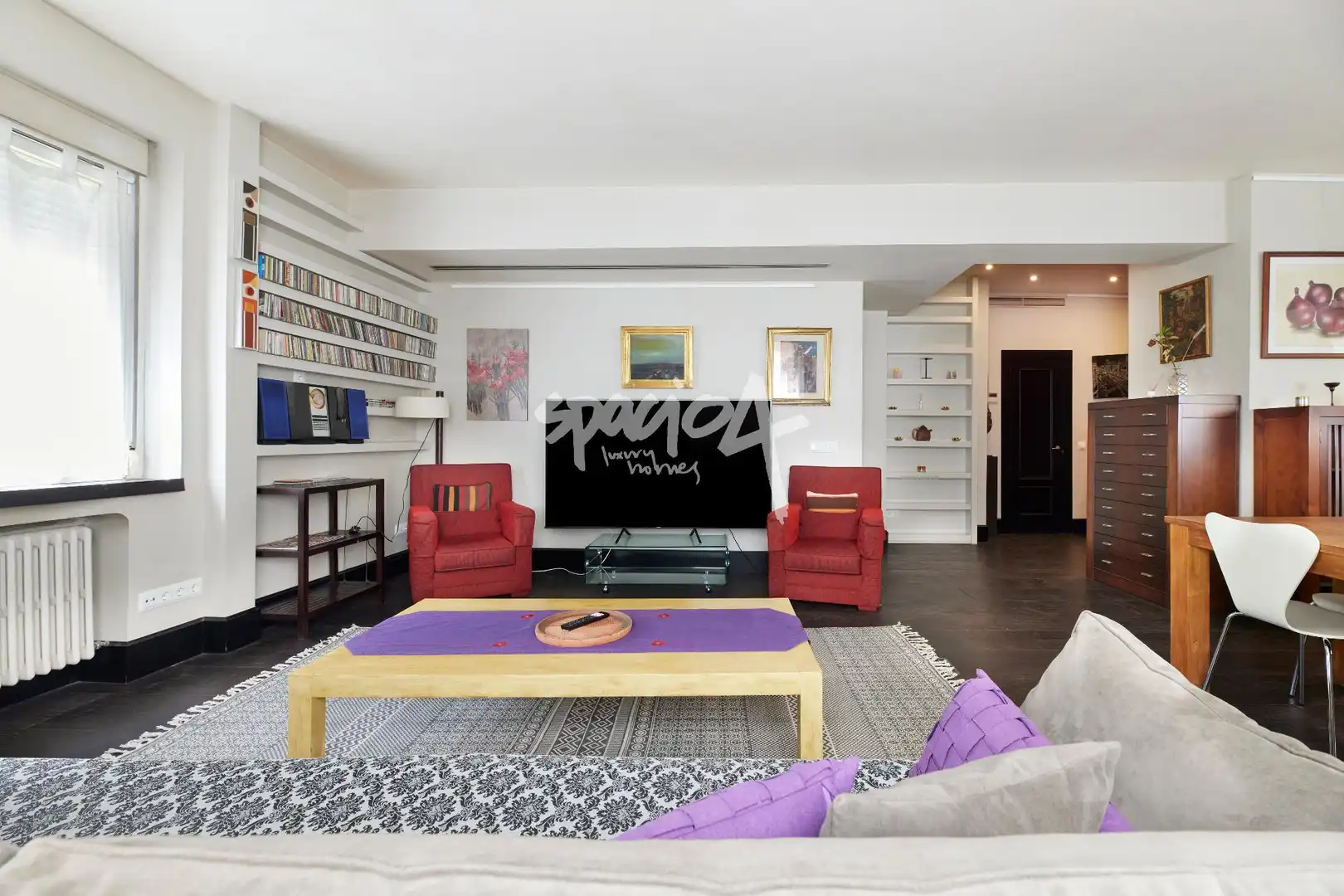Wohnzimmer von Wohnung zum Verkauf in Madrid mit Klimaanlage und Heizung