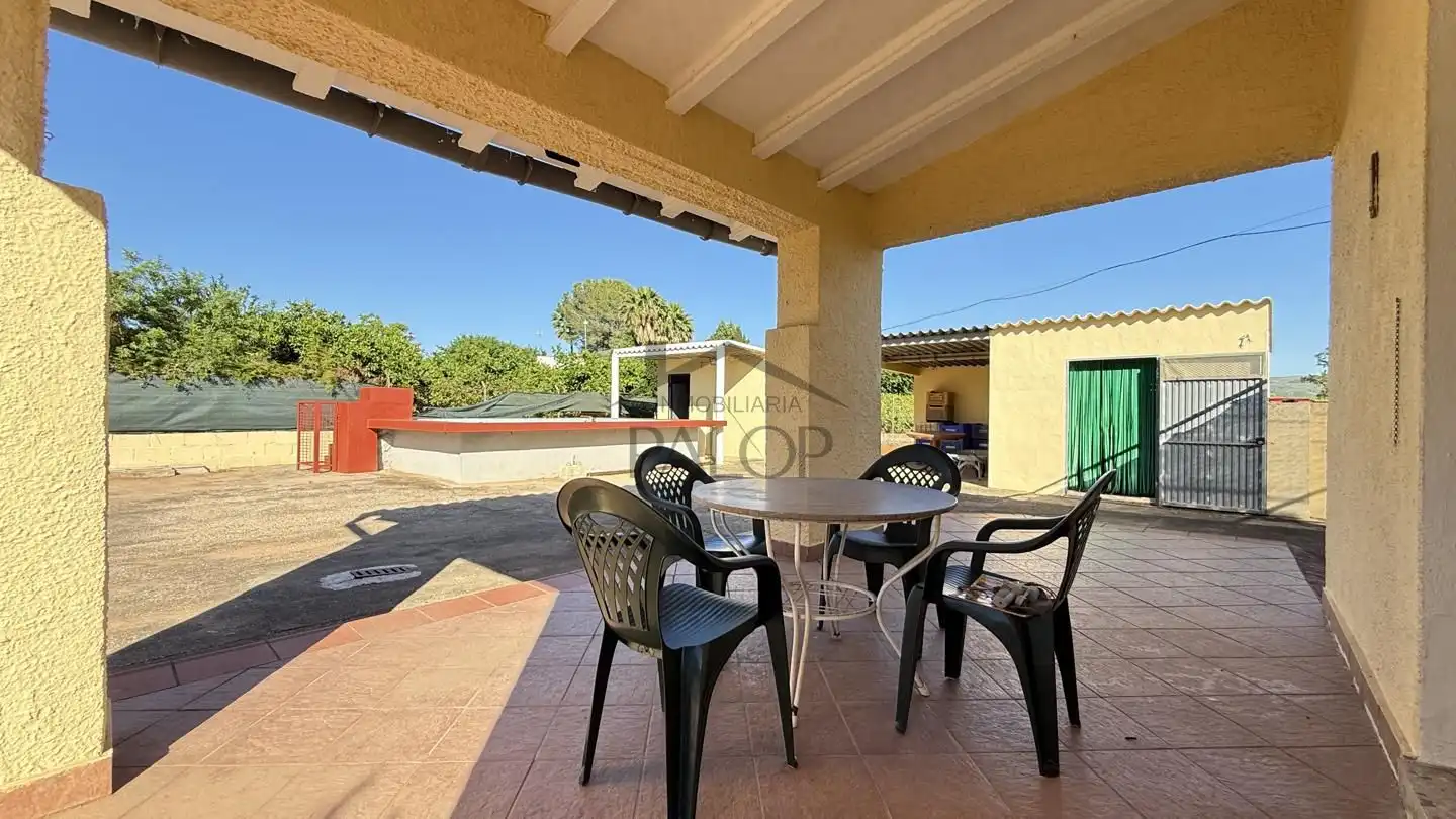 Terraza de Finca rústica en venta en Rafelguaraf con Aire acondicionado, Jardín privado y Trastero