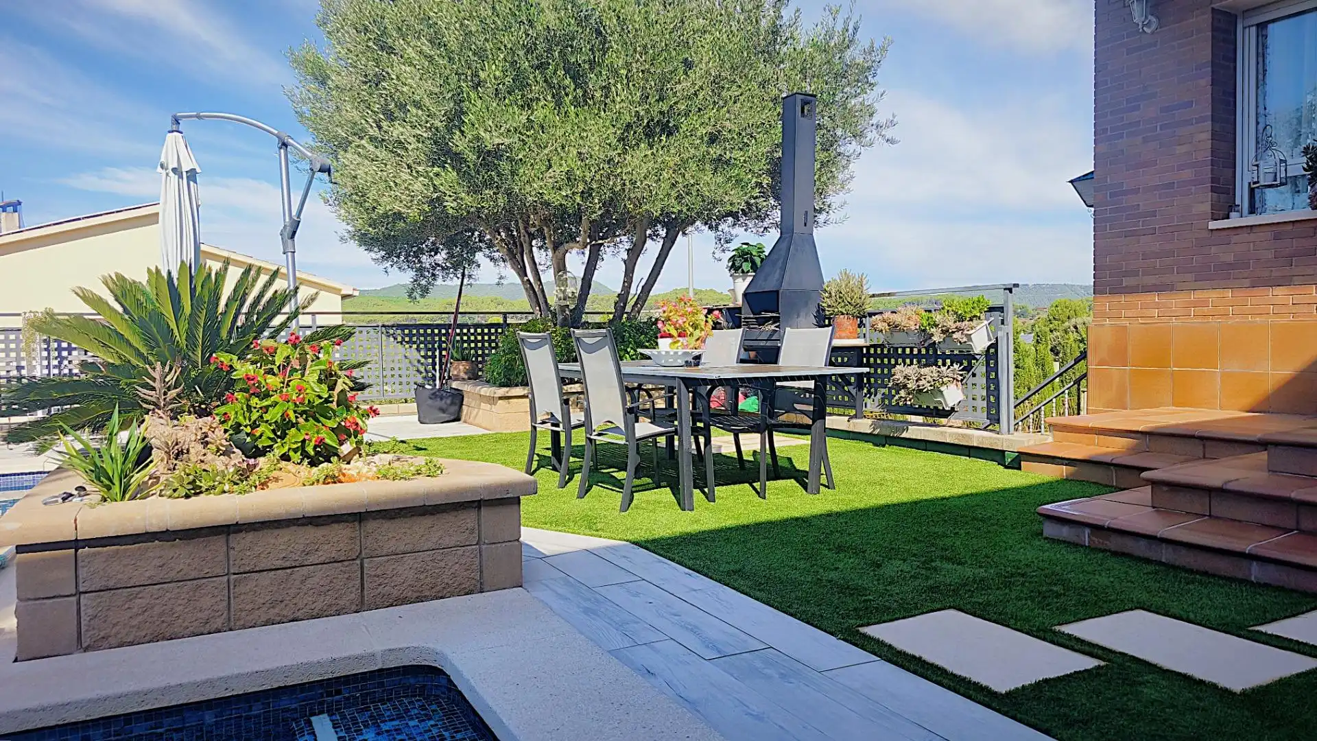 Terrasse von Haus oder Chalet zum Verkauf in Sant Salvador de Guardiola mit Privatgarten, Terrasse und Schwimmbad