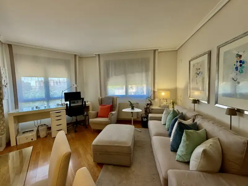 Sala de estar de Piso de alquiler en Madrid con Aire acondicionado, Calefacción y Jardín privado