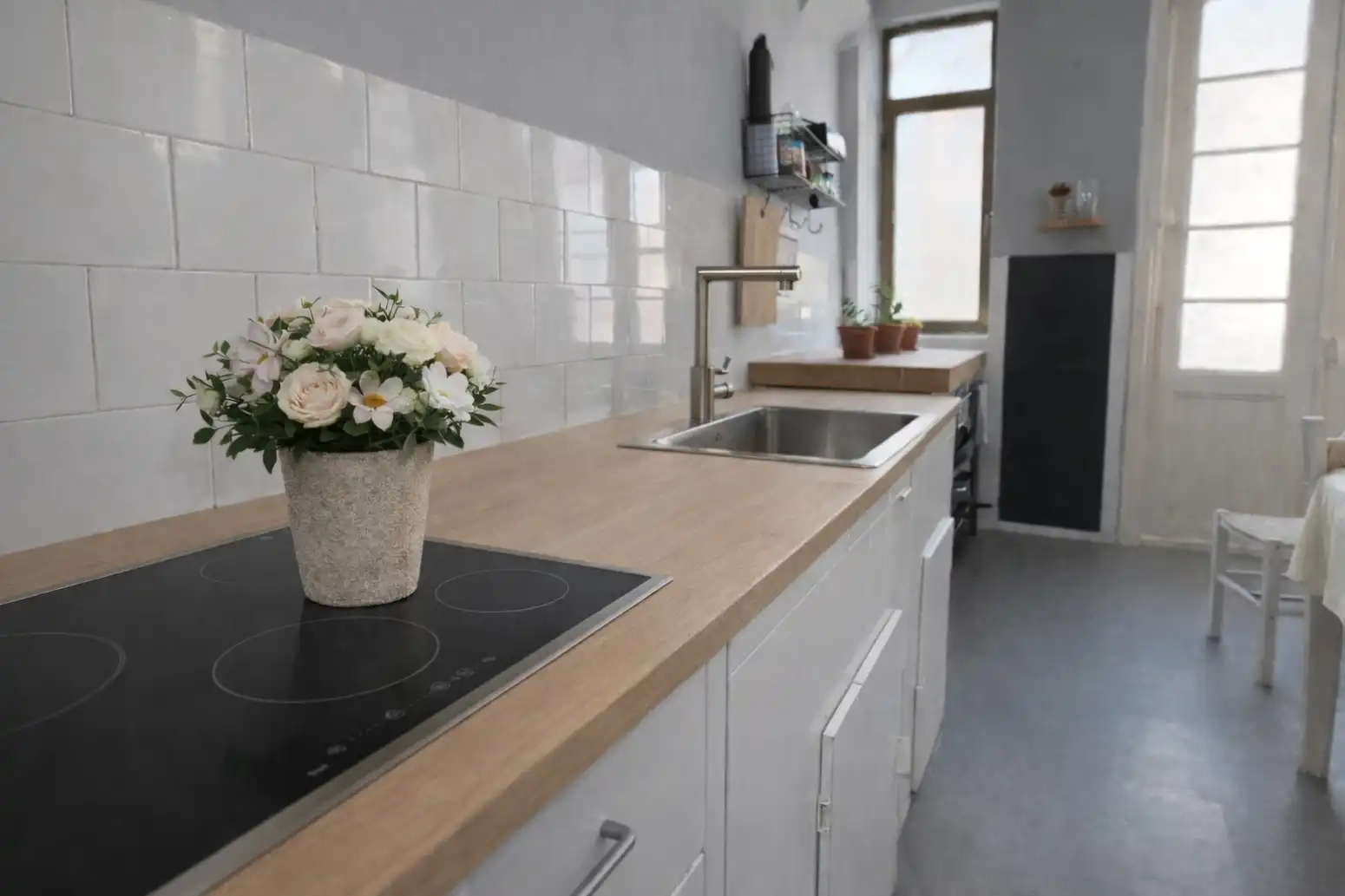 Cocina de Piso en venta en Santander con Calefacción, Parquet y Amueblado