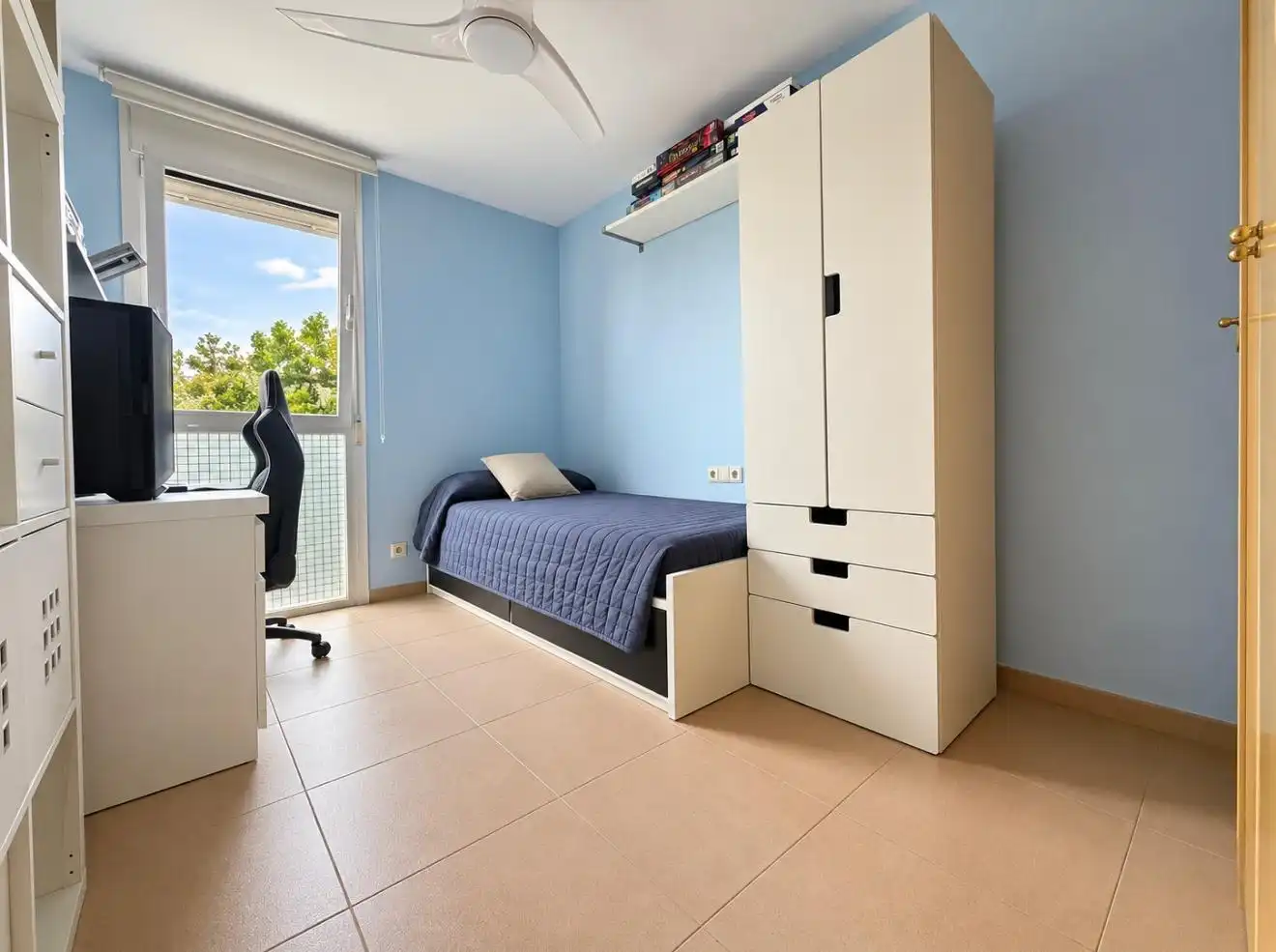 Schlafzimmer von Wohnung zum Verkauf in  Palma de Mallorca mit Klimaanlage, Terrasse und Balkon