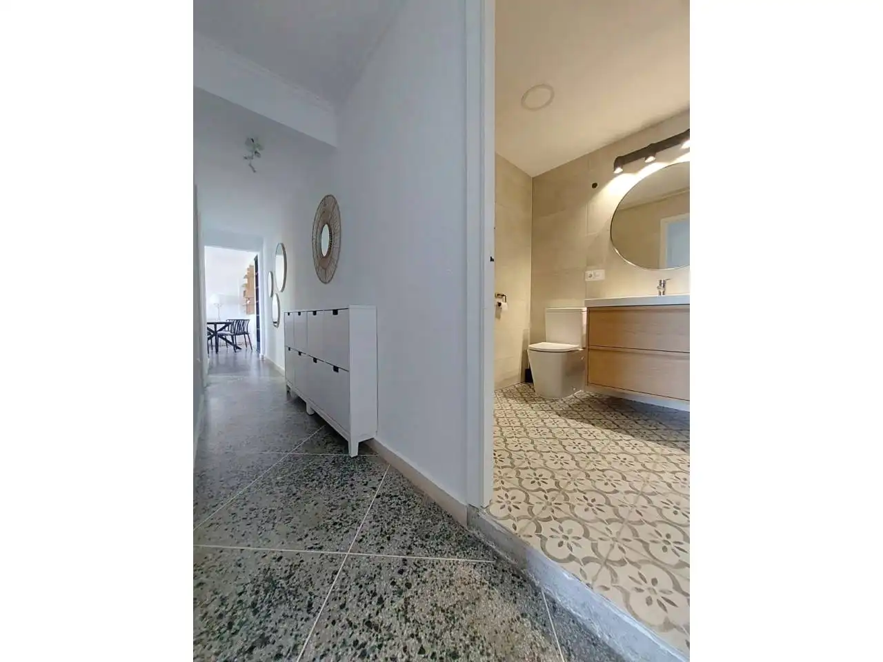 Baño de Piso de alquiler en Sueca con Aire acondicionado, Terraza y Amueblado