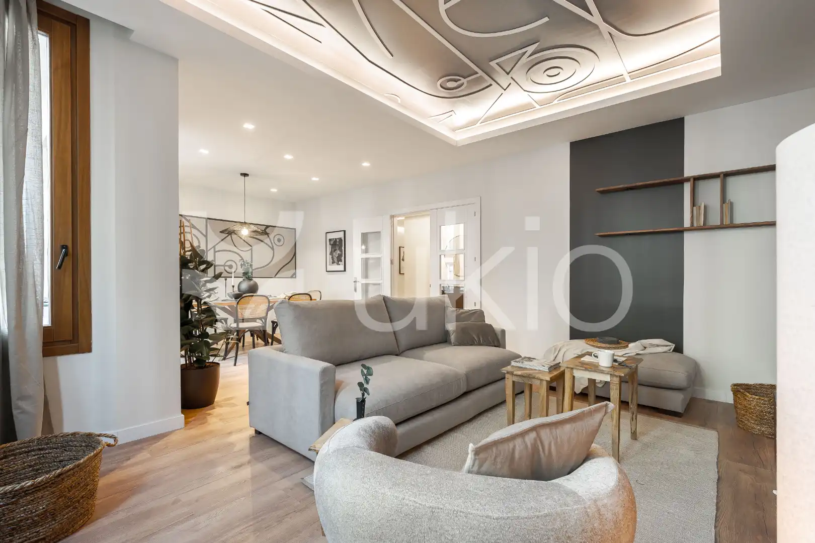 Wohnzimmer von Wohnungen zur Miete in Madrid mit Klimaanlage, Heizung und Terrasse