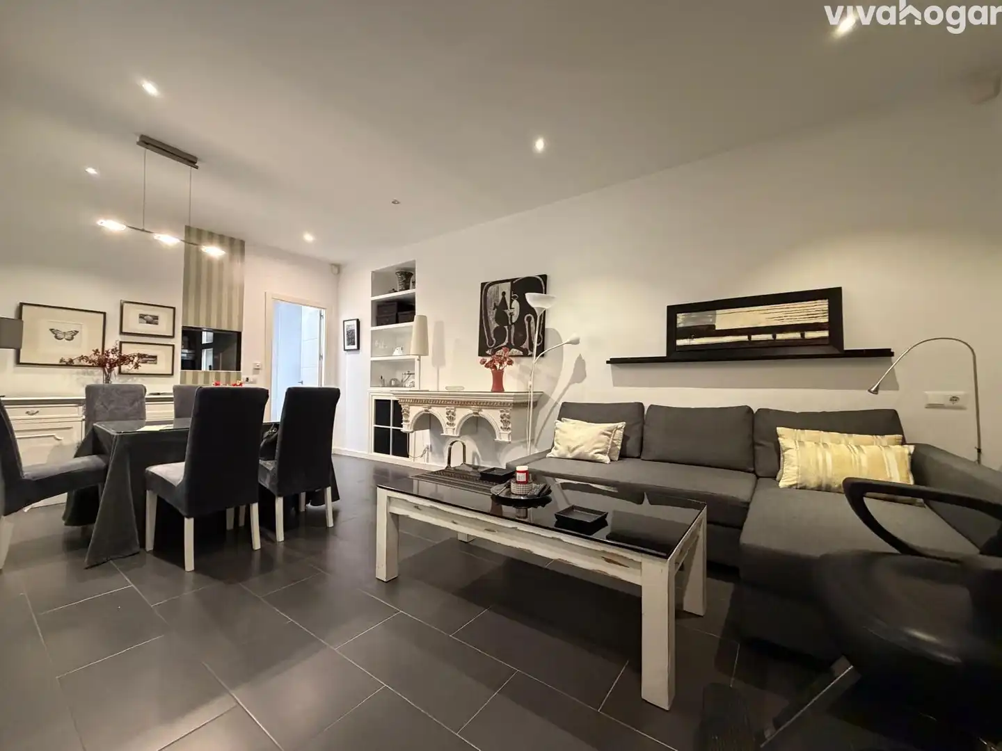 Sala de estar de Piso de alquiler en Madrid con Aire acondicionado, Calefacción y Amueblado