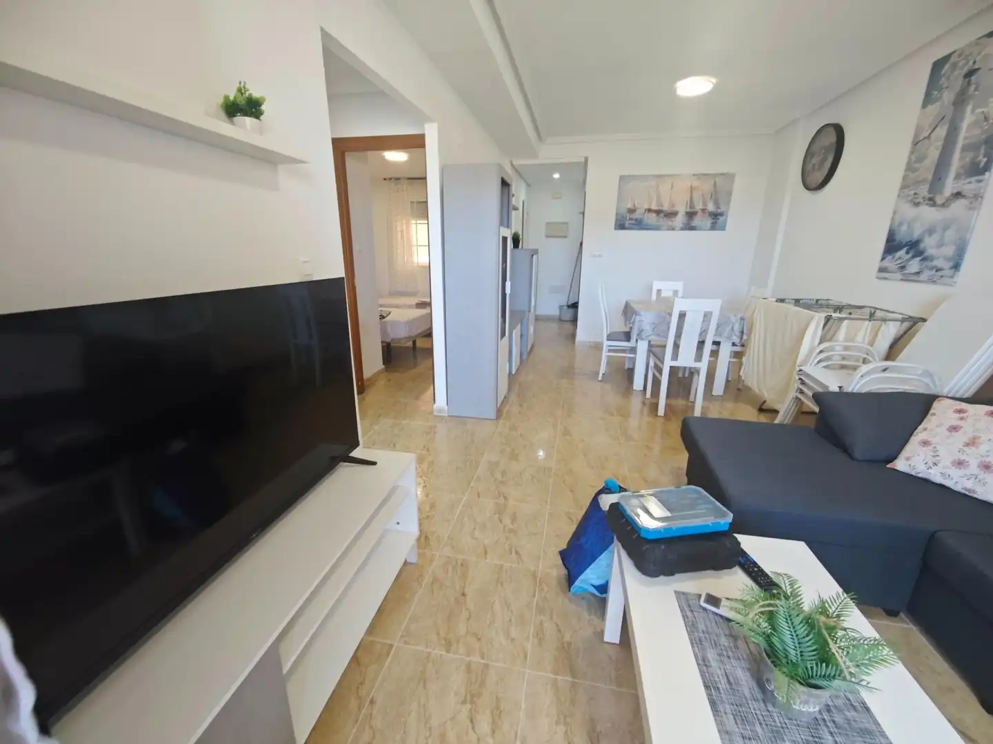 Sala d'estar de Pis de lloguer en Cuevas del Almanzora amb Piscina comunitària