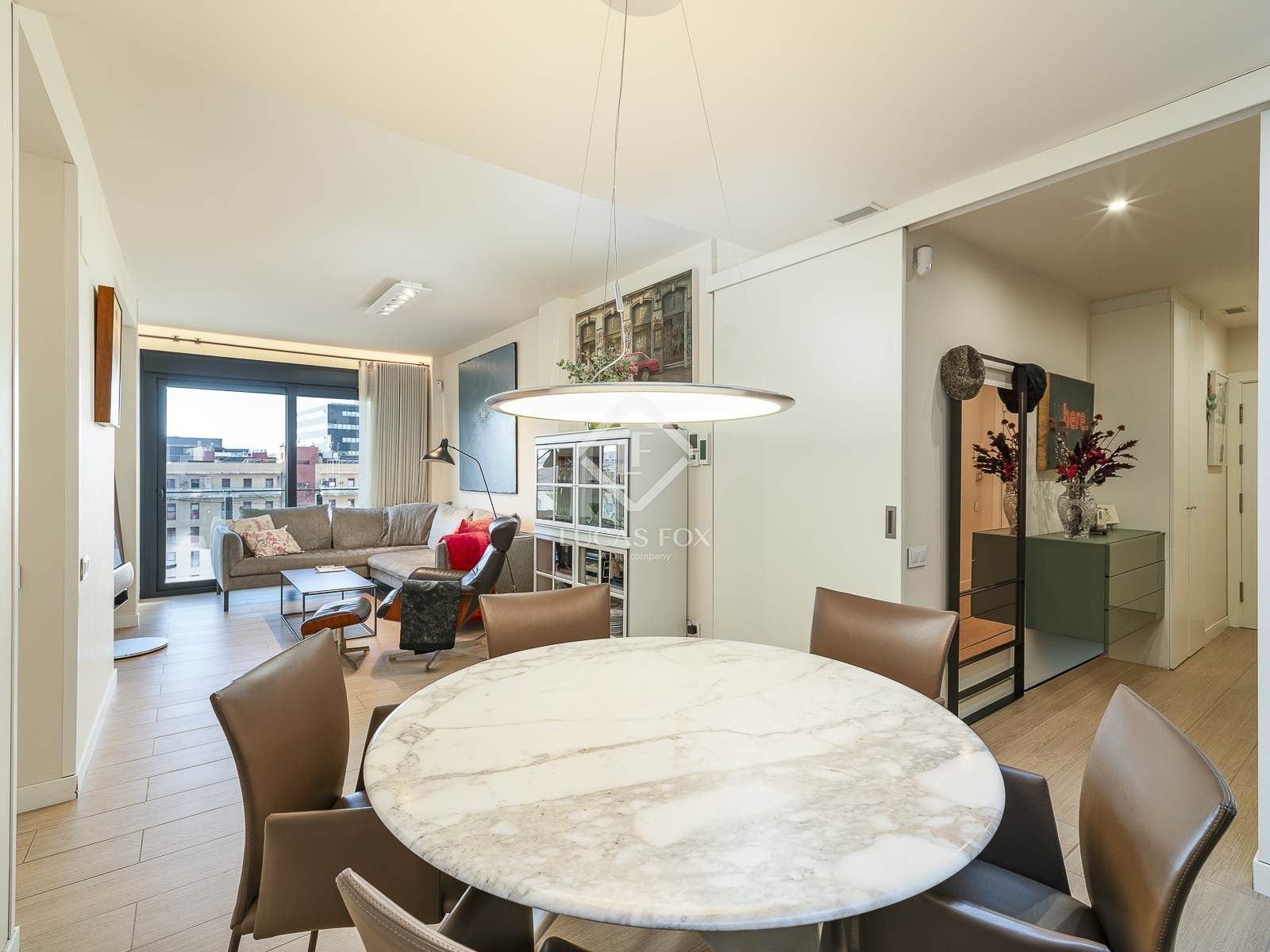 Sala d'estar de Àtic en venda en  Barcelona Capital amb Aire condicionat, Calefacció i Parquet