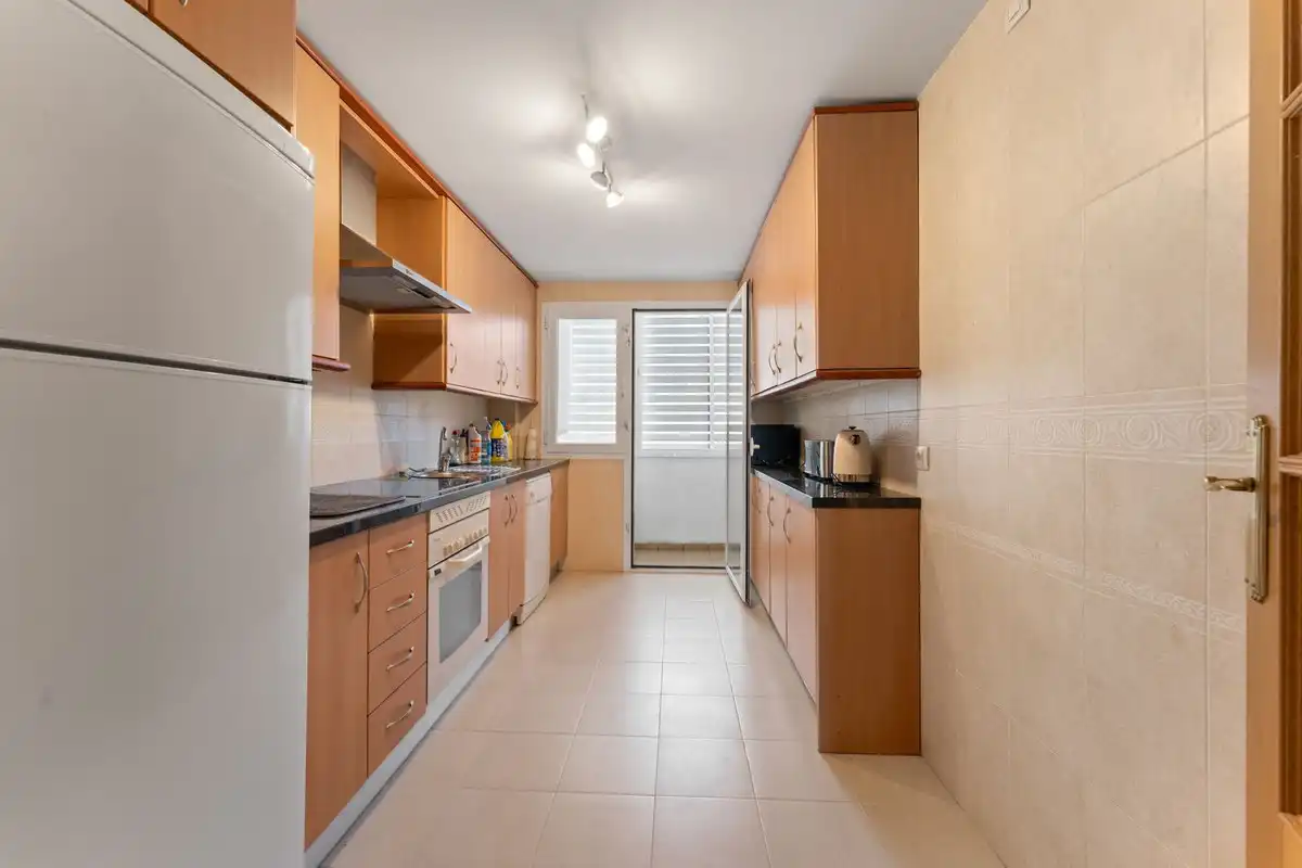 Cocina de Apartamento en venta en Mijas con Aire acondicionado, Jardín privado y Terraza