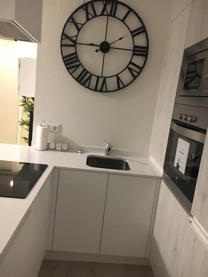 Cuina de Apartament de lloguer en Málaga amb Aire condicionat, Calefacció i Moblat