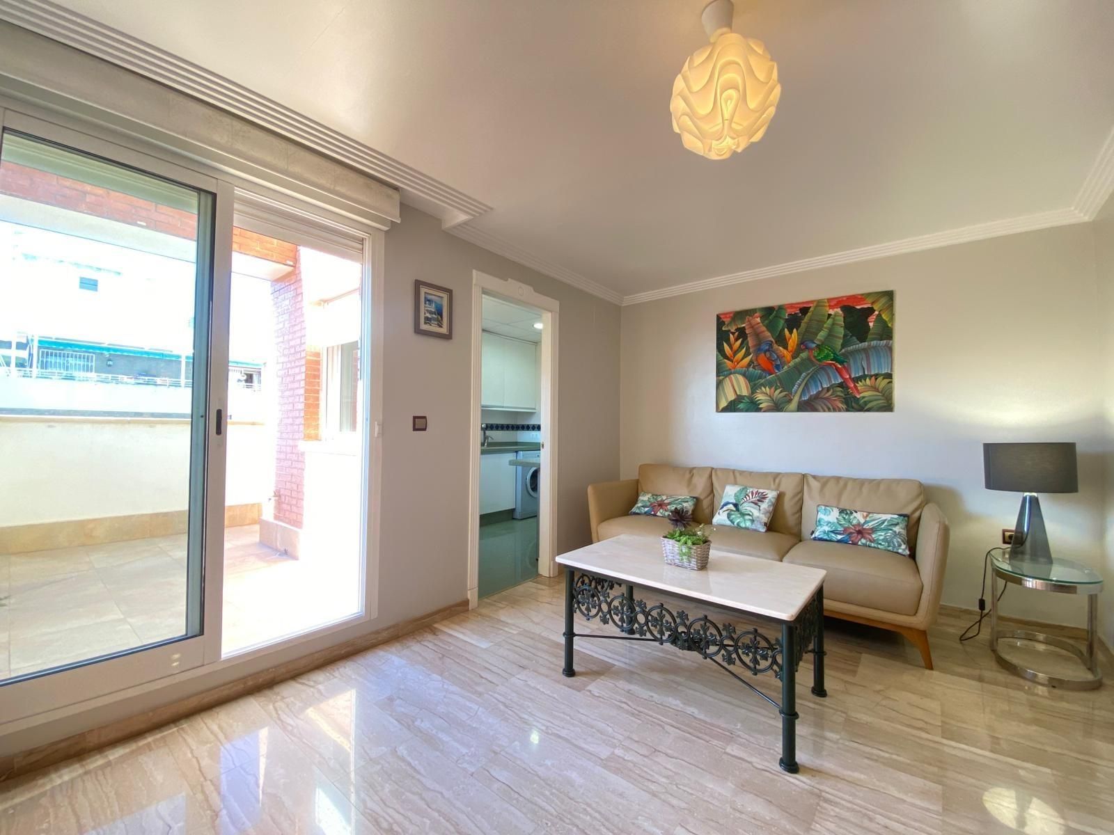 Living room of Attic for sale in Alicante / Alacant  with Air Conditioner, Terrace and Furnished