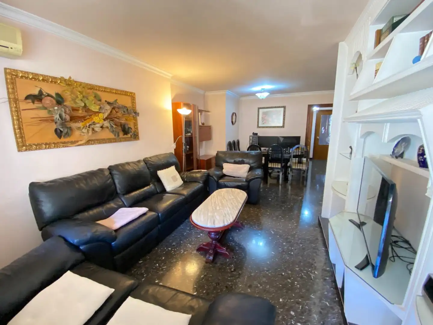 Wohnzimmer von Wohnung zum Verkauf in  Palma de Mallorca mit Klimaanlage, Abstellraum und Balkon