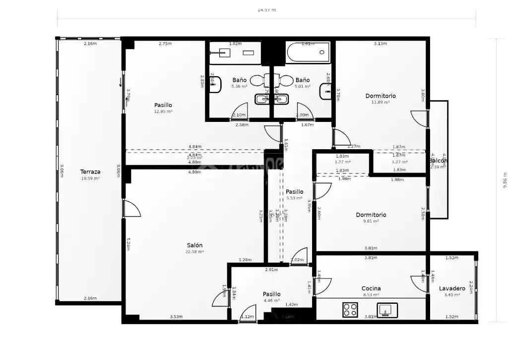 Piso en venta en Tres Cantos con Aire acondicionado, Terraza y Amueblado