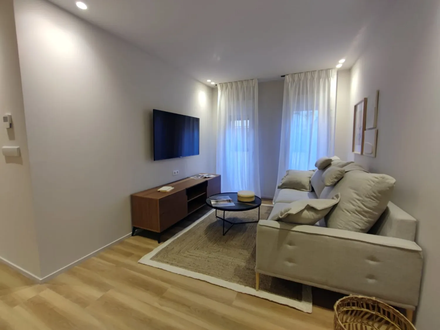 Sala d'estar de Pis de lloguer en  Murcia Capital amb Aire condicionat, Calefacció i Moblat