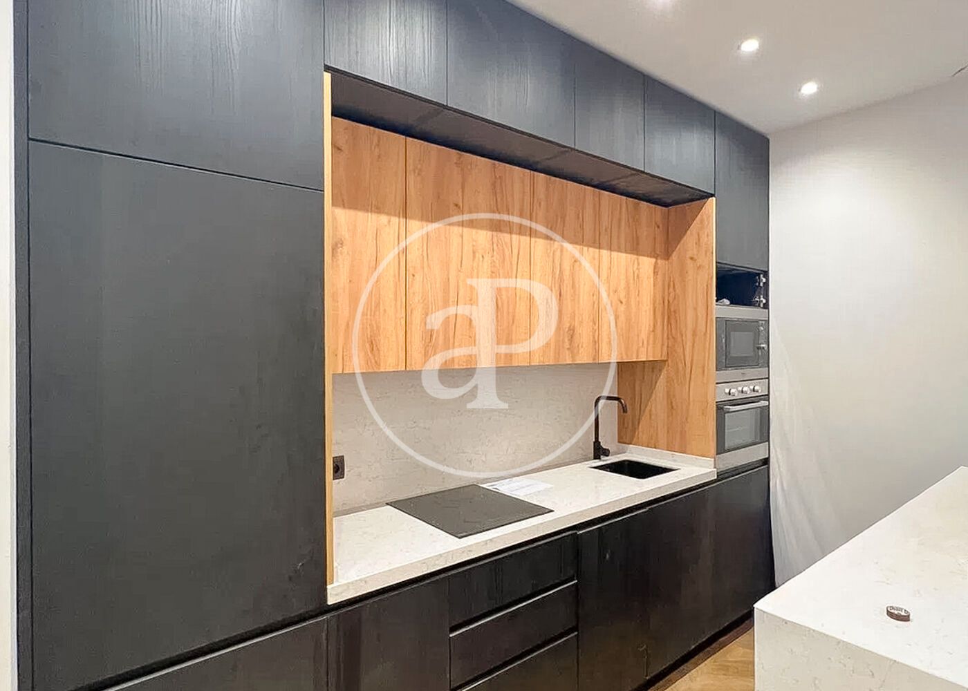 Kitchen of Flat for sale in  Madrid Capital  with Air Conditioner, Heating and Terrace