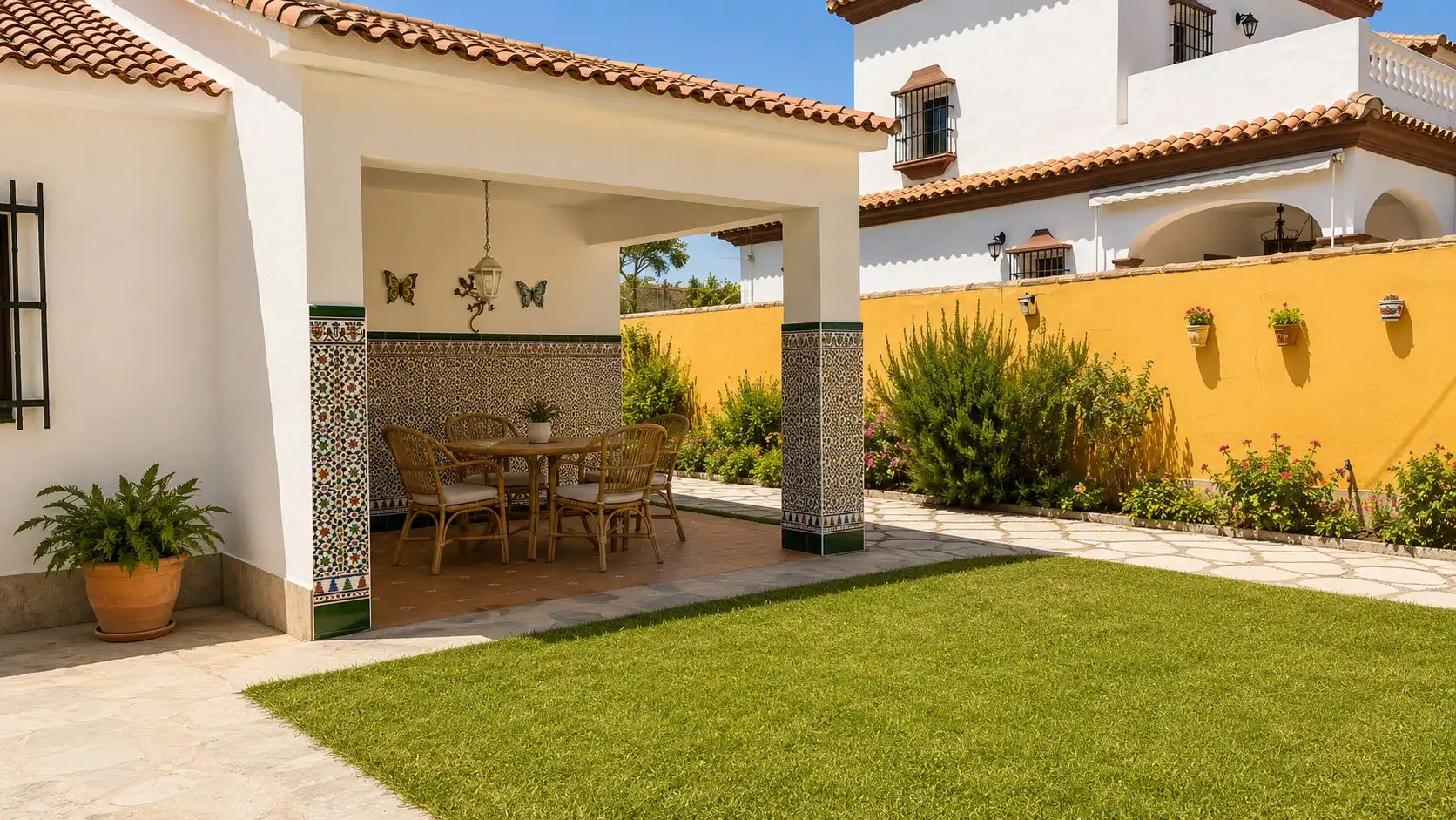 Terrace of Detached homes for rent in Chiclana de la Frontera  with Air Conditioner, Furnished and Oven