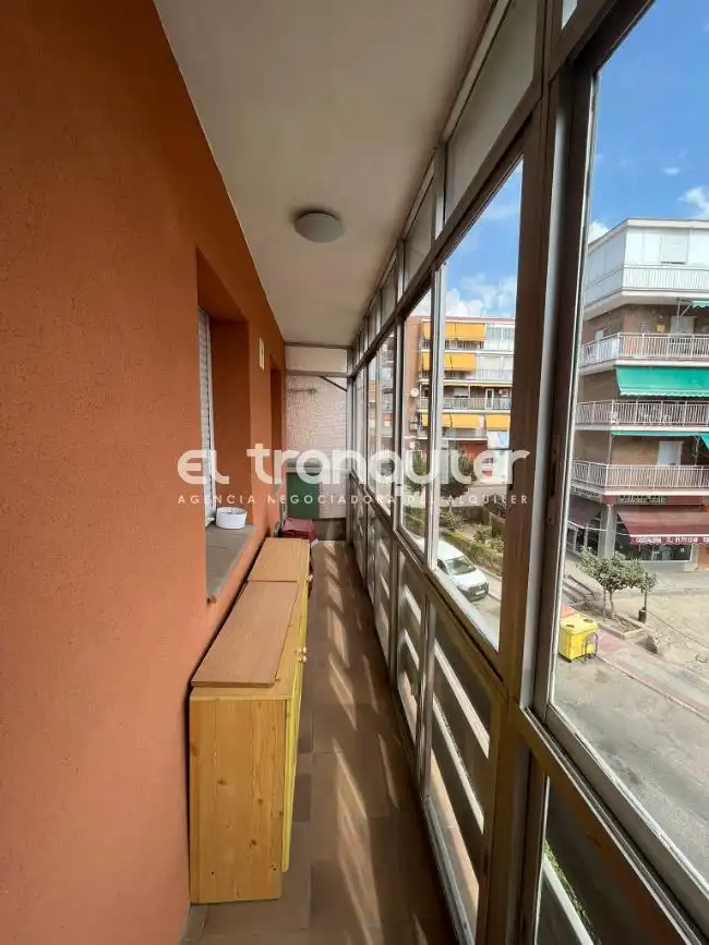 Balcony of Flat for rent in Madrid  with Air Conditioner, Parquet flooring and Terrace