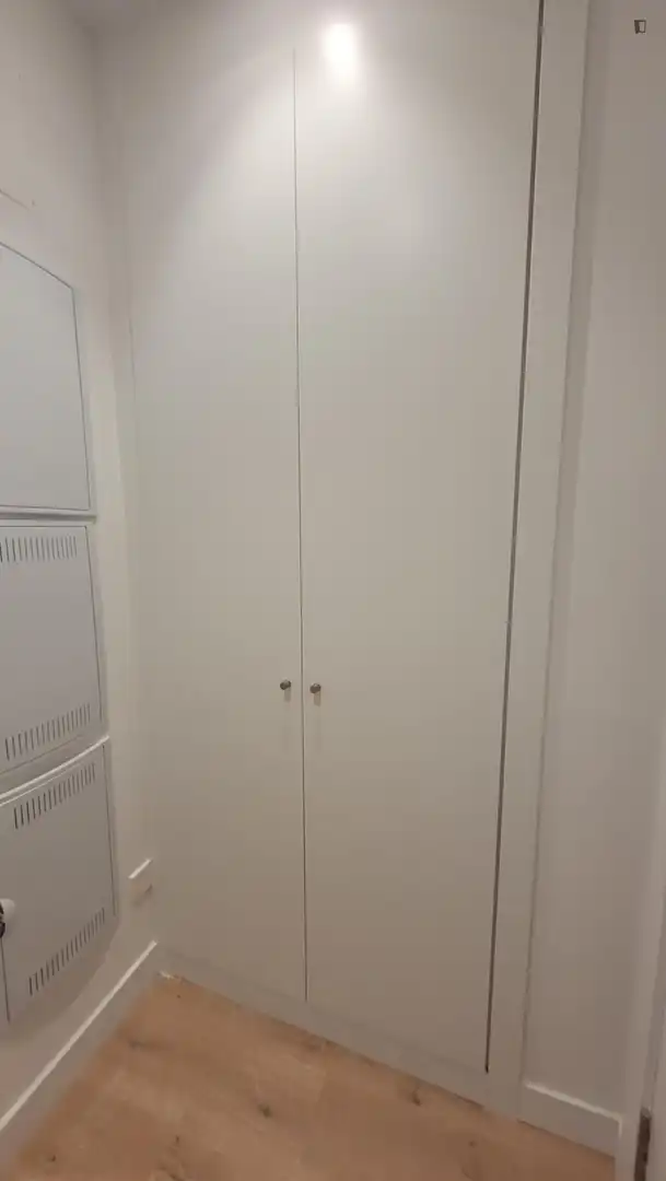 Dormitori de Apartament de lloguer en Madrid amb Aire condicionat, Moblat i Forn