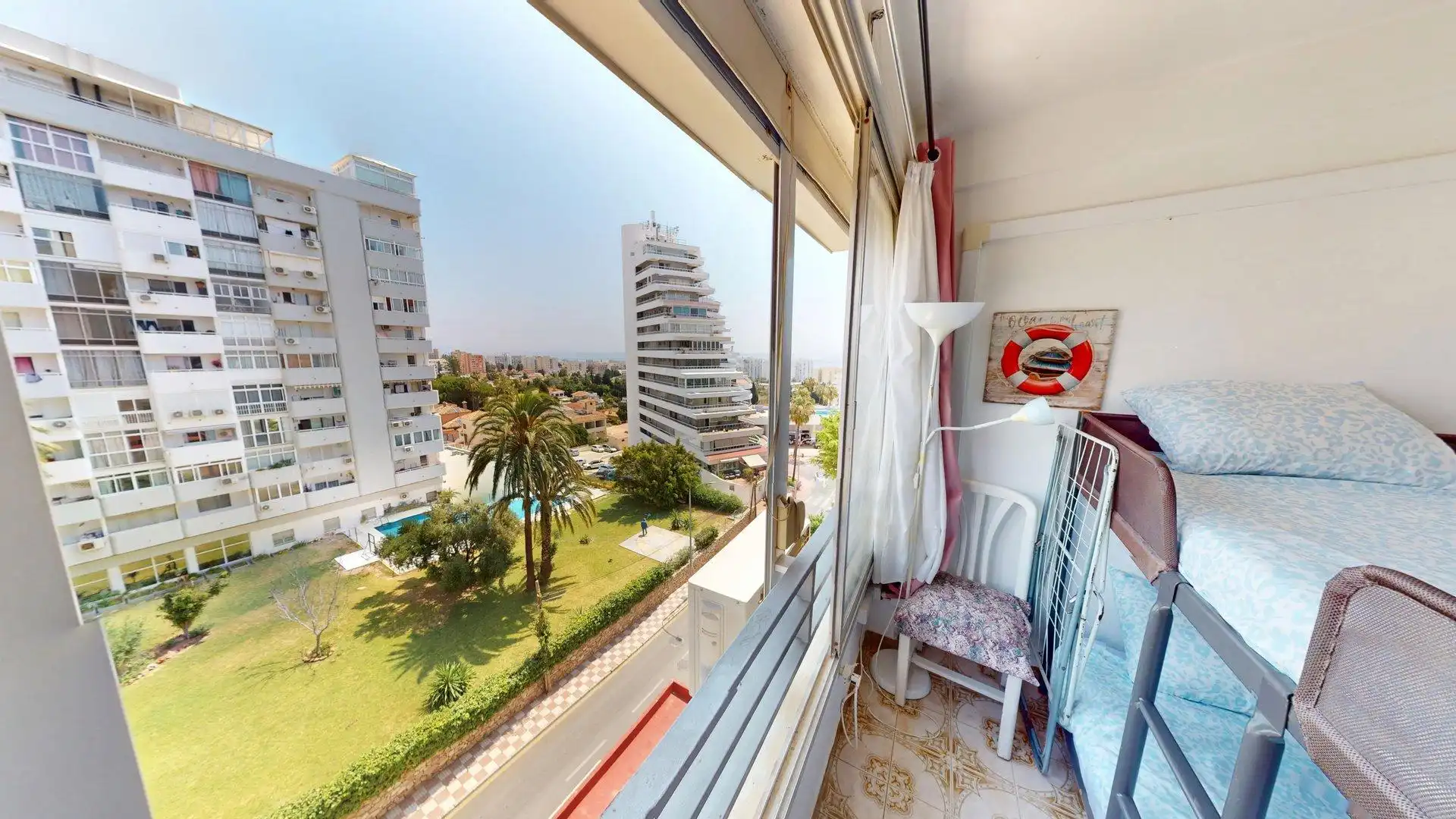 Balcony of Flat for sale in Benalmádena  with Air Conditioner, Heating and Private garden