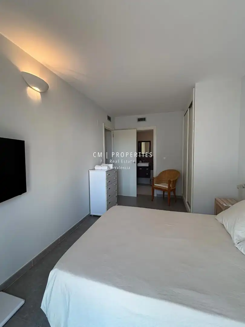 Schlafzimmer von Wohnungen zur Miete in Moncofa mit Klimaanlage, Heizung und Terrasse