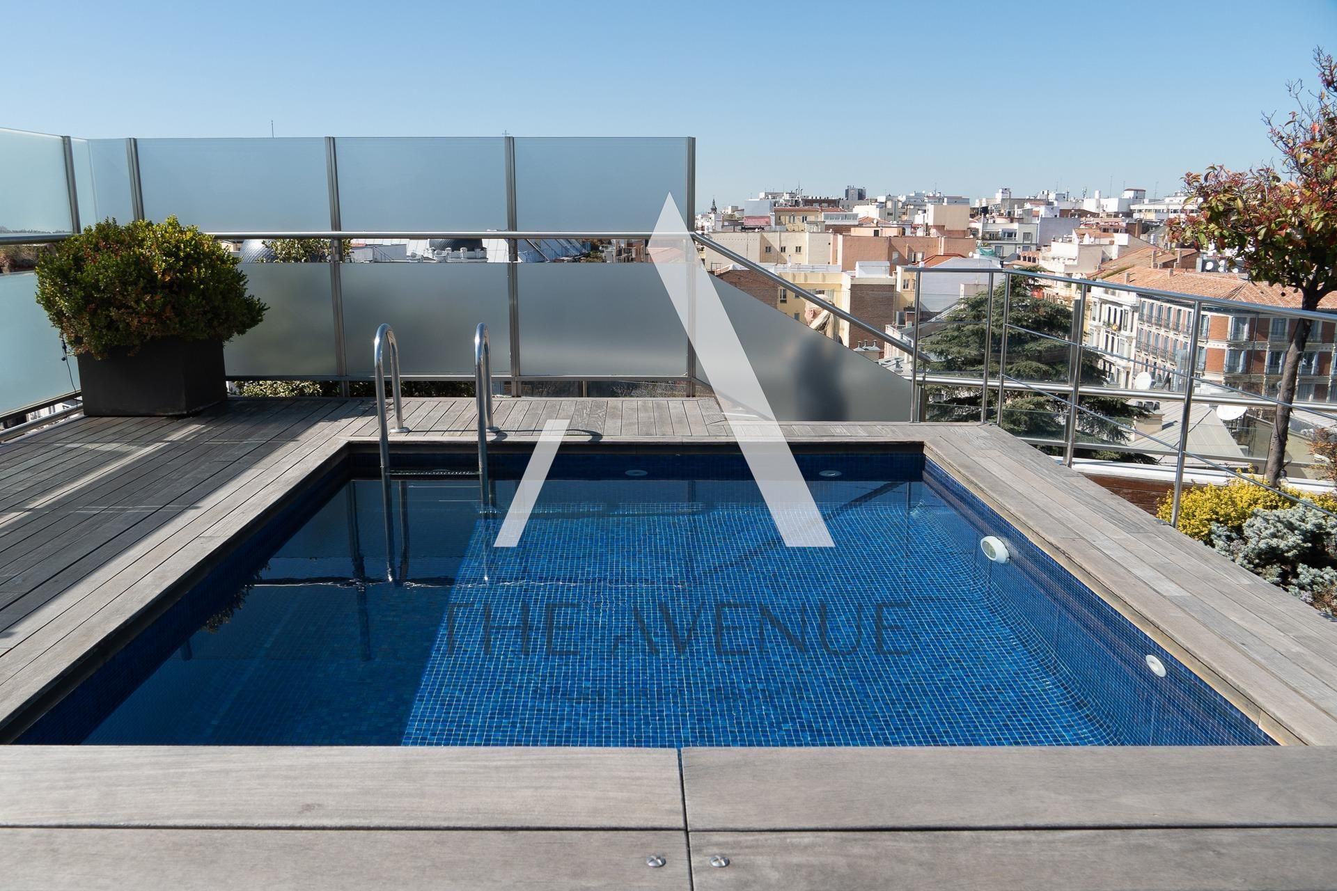 Swimming pool of Flat for sale in  Madrid Capital  with Air Conditioner, Heating and Terrace