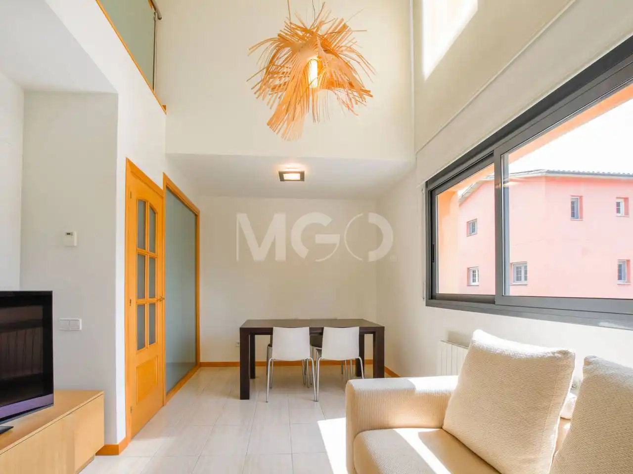 Sala de estar de Dúplex en venta en Calldetenes con Calefacción y Parquet