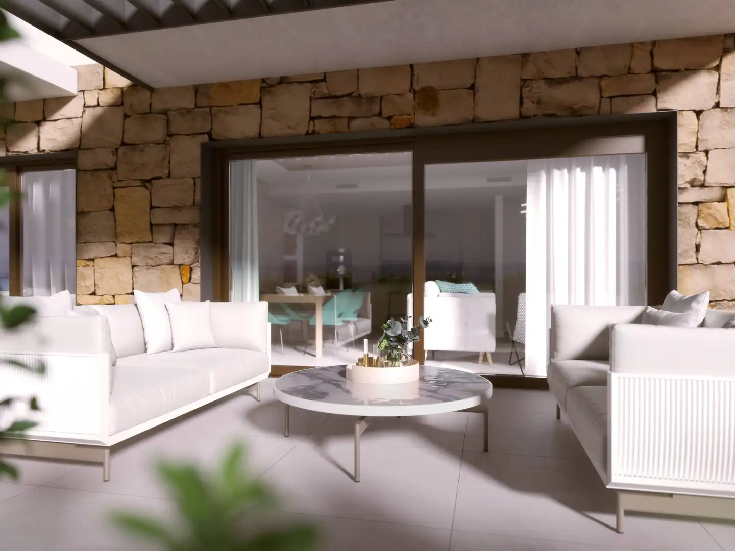 Sala d'estar de Apartament en venda en Istán amb Aire condicionat, Calefacció i Jardí privat