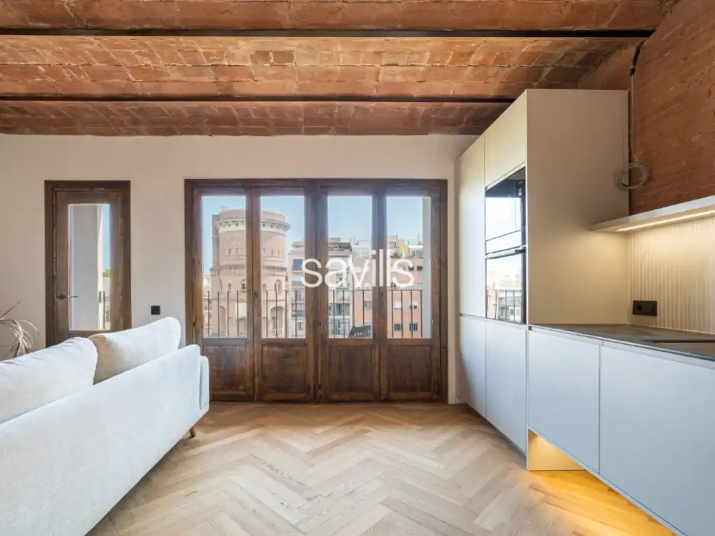 Sala de estar de Apartamento en venta en Barcelona con Aire acondicionado y Terraza