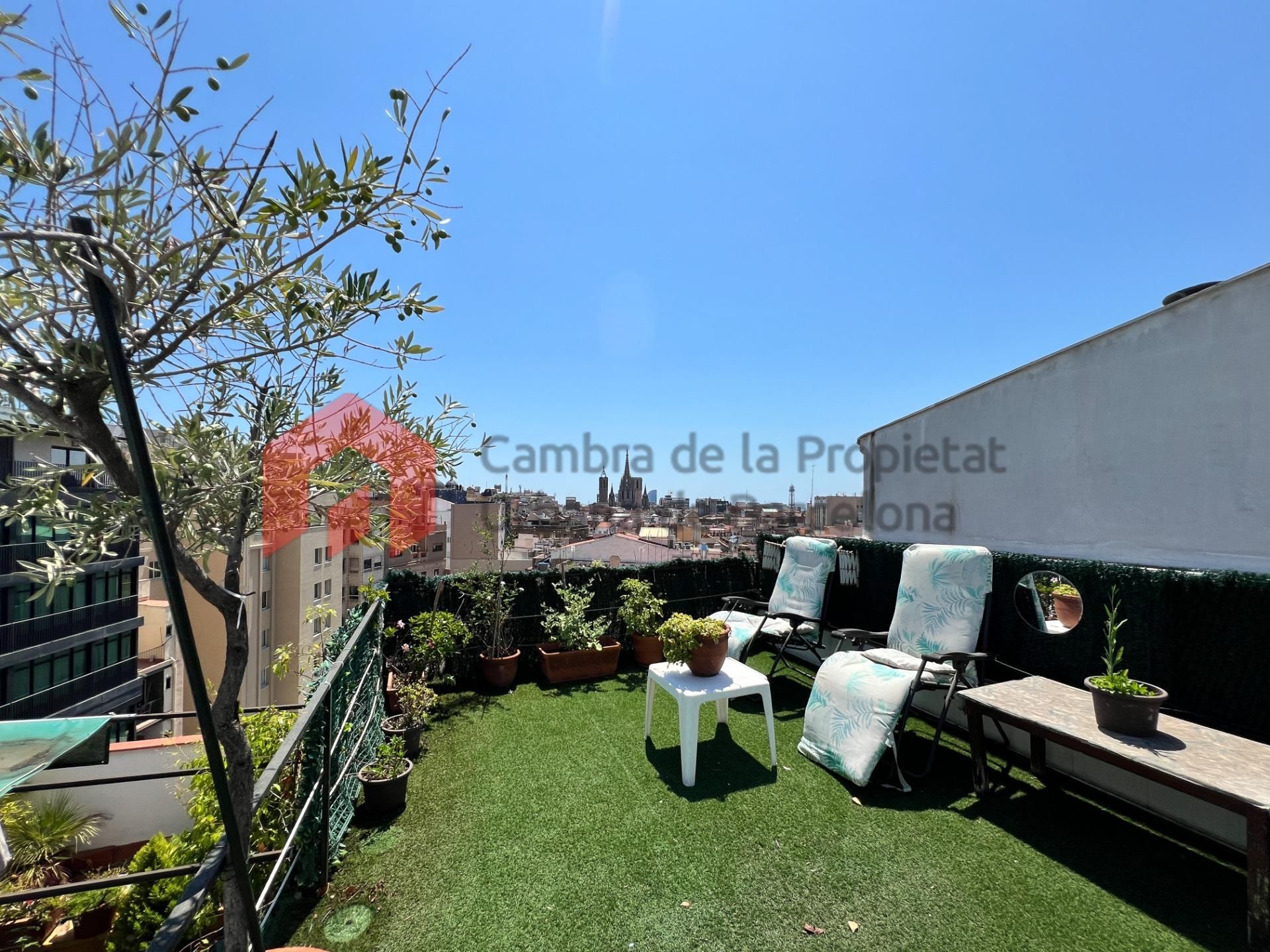 Terrace of Attic for sale in  Barcelona Capital  with Parquet flooring, Terrace and Balcony