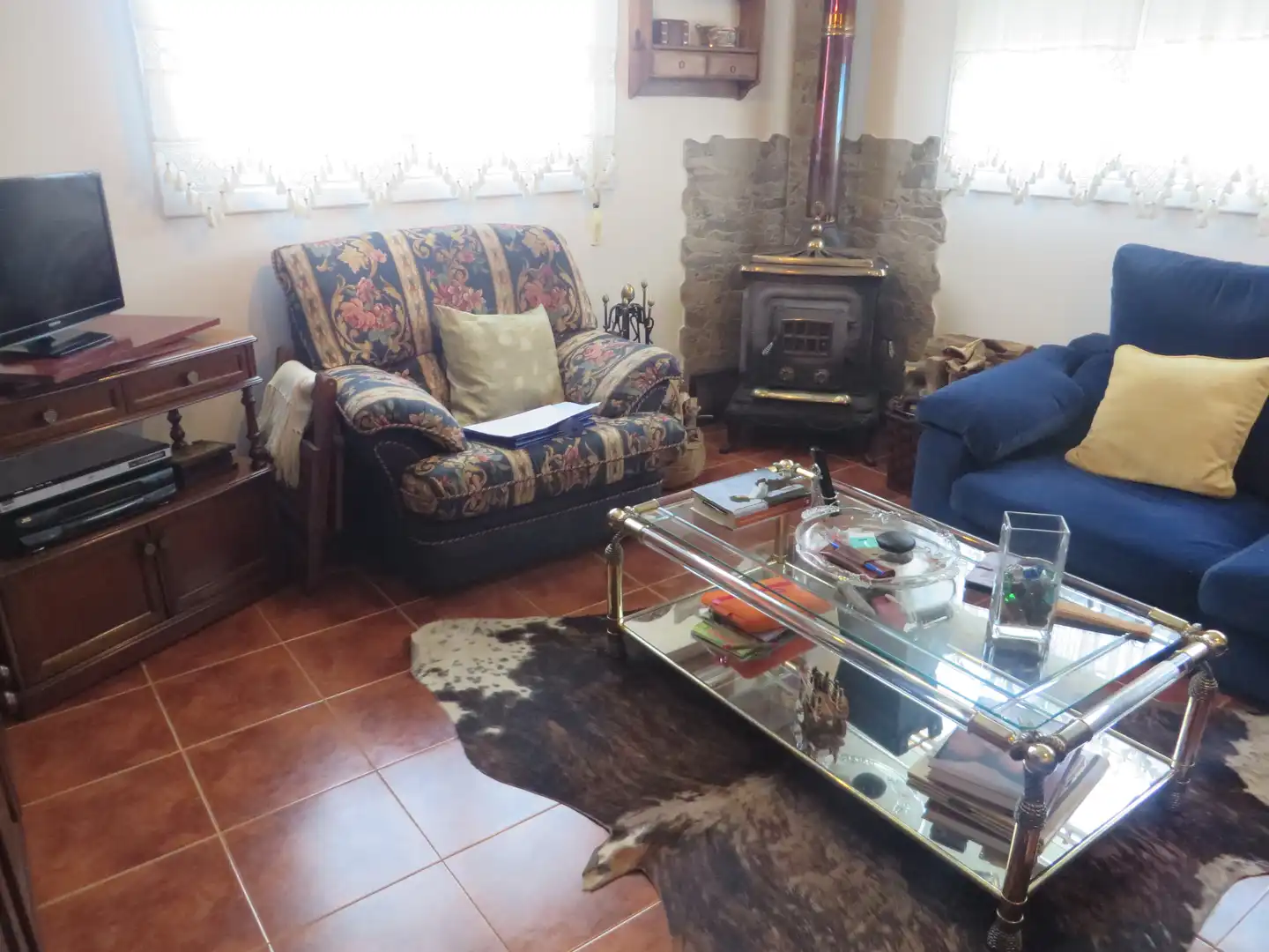 Sala d'estar de Casa o xalet en venda en Moraña amb Jardí privat, Parquet i Traster