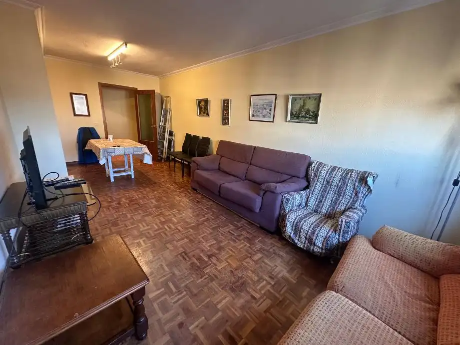 Living room of Flat for rent in  Pamplona / Iruña  with Heating, Parquet flooring and Terrace