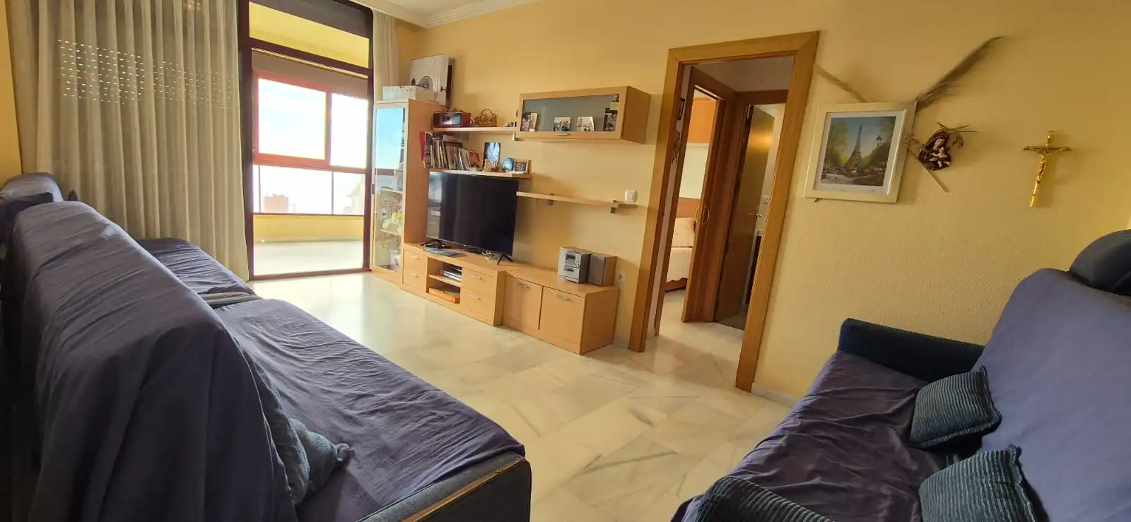 Living room of Flat for sale in Benidorm  with Air Conditioner, Terrace and Furnished