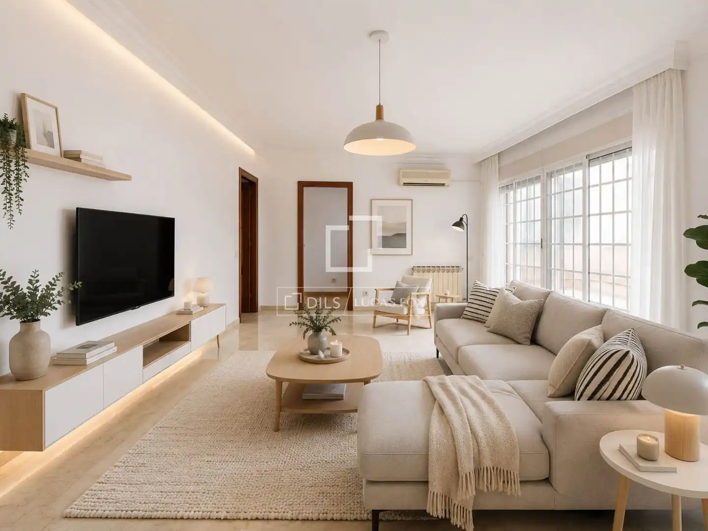Sala de estar de Piso en venta en Sant Just Desvern con Terraza y Balcón