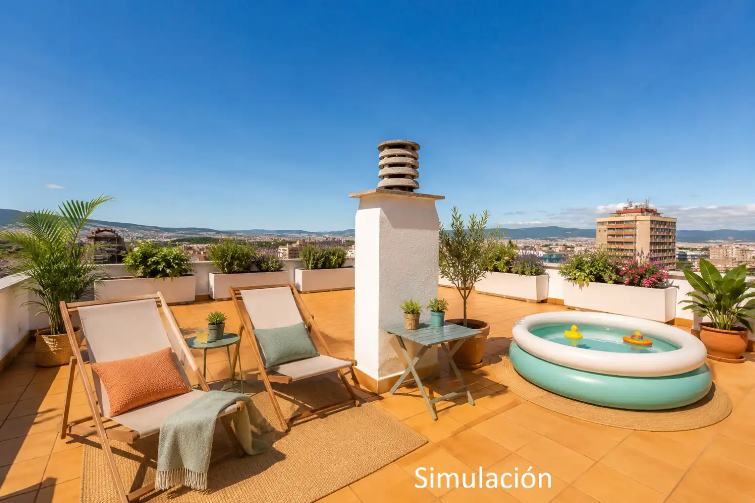 Terraza de Ático en venta en  Pamplona / Iruña con Parquet y Terraza