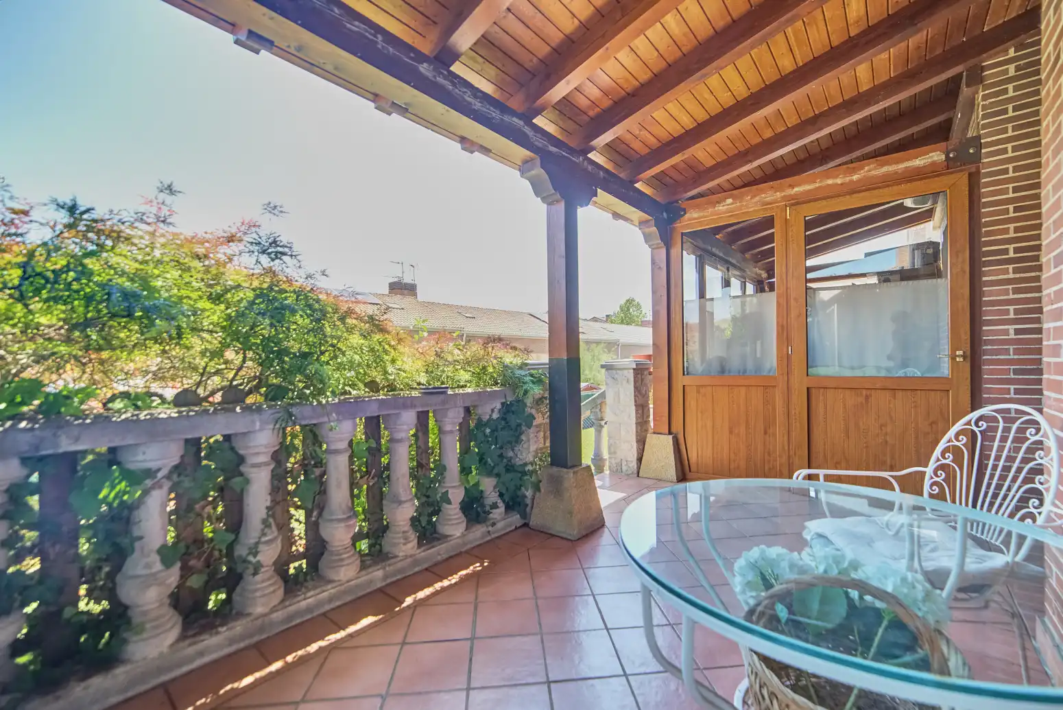 Terraza de Casa adosada en venta en Ezcabarte con Calefacción, Jardín privado y Parquet