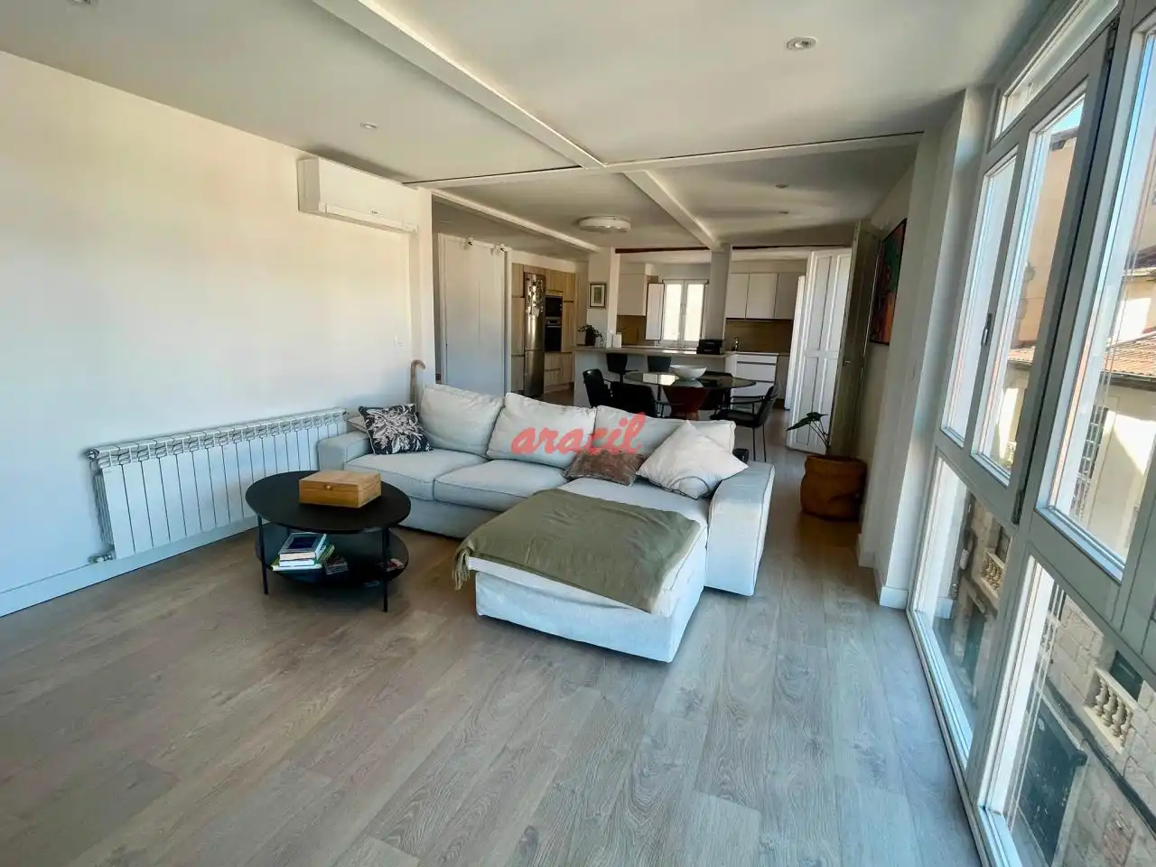Living room of Flat for rent in Ourense Capital   with Air Conditioner, Heating and Furnished