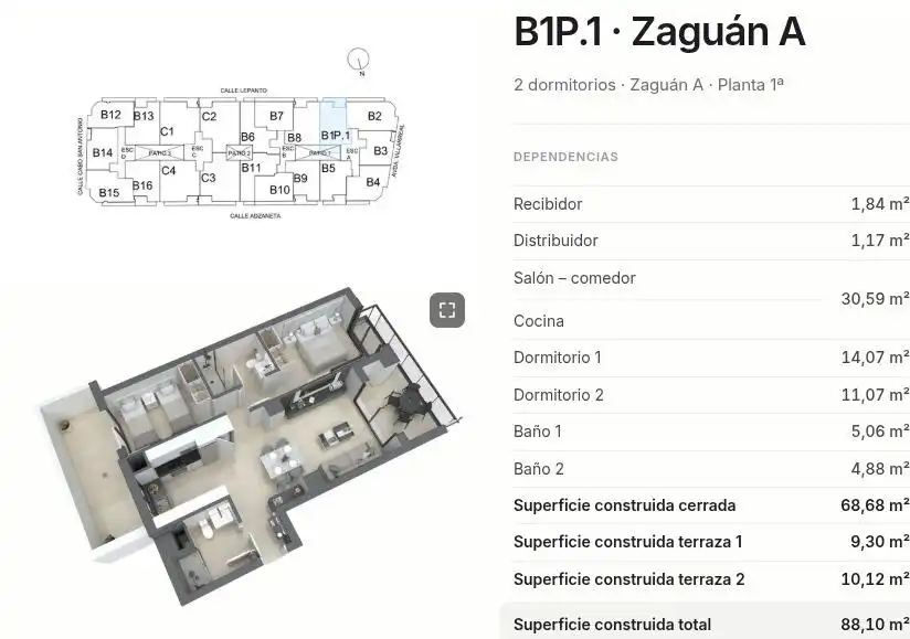 Pis amb piscina en venda a Avenida Avenida Vila-real, imagen 17