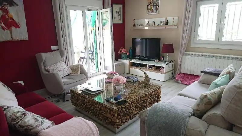 Living room of Houses for sale in Plasencia  with Heating, Terrace and Furnished