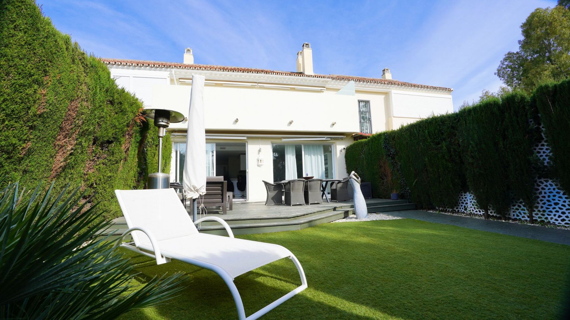 Garden of Single-family semi-detached to rent in Marbella  with Air Conditioner, Heating and Private garden