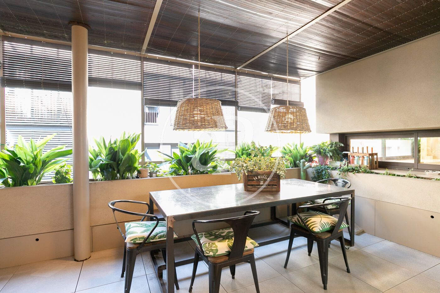 Terrace of Single-family semi-detached for sale in  Barcelona Capital  with Air Conditioner, Heating and Private garden