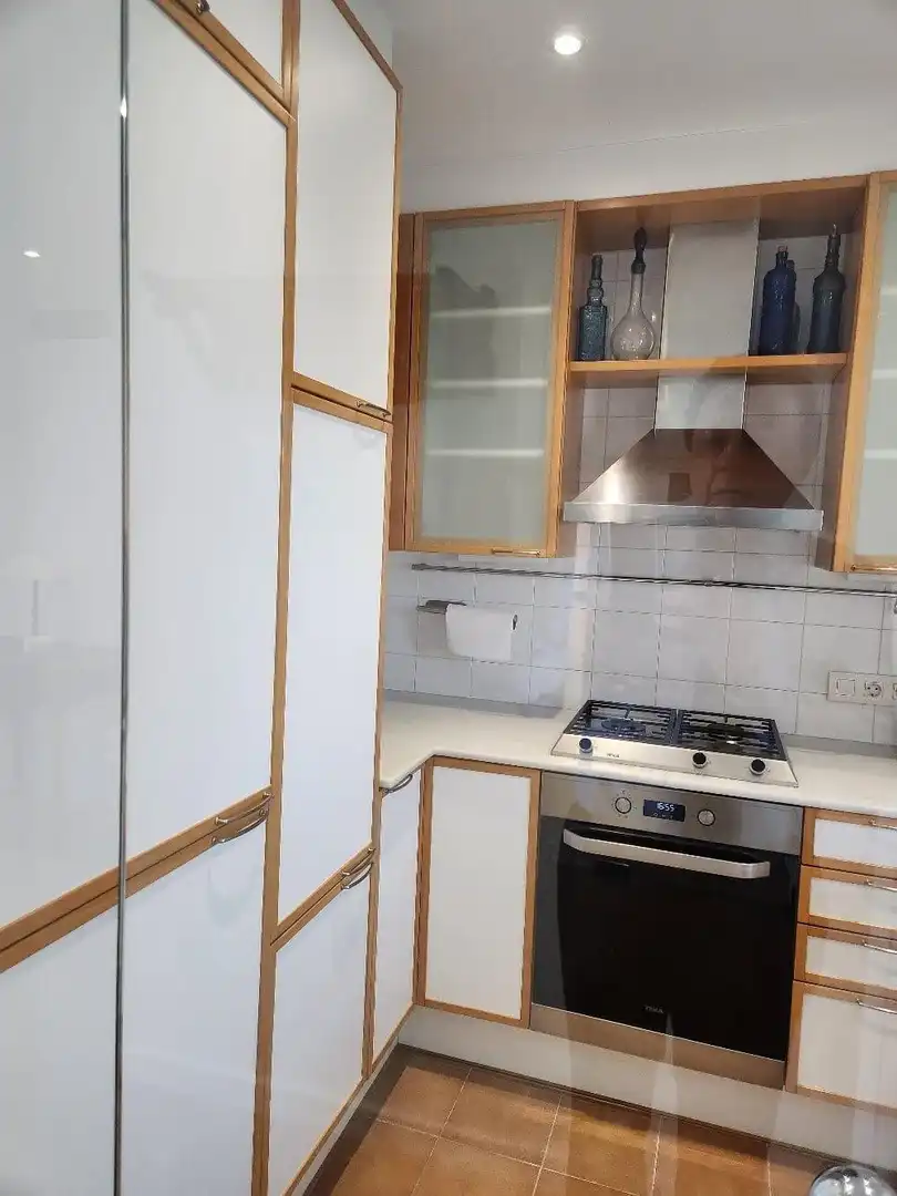 Küche von Wohnung zur Miete in Sitges mit Klimaanlage, Privatgarten und Terrasse