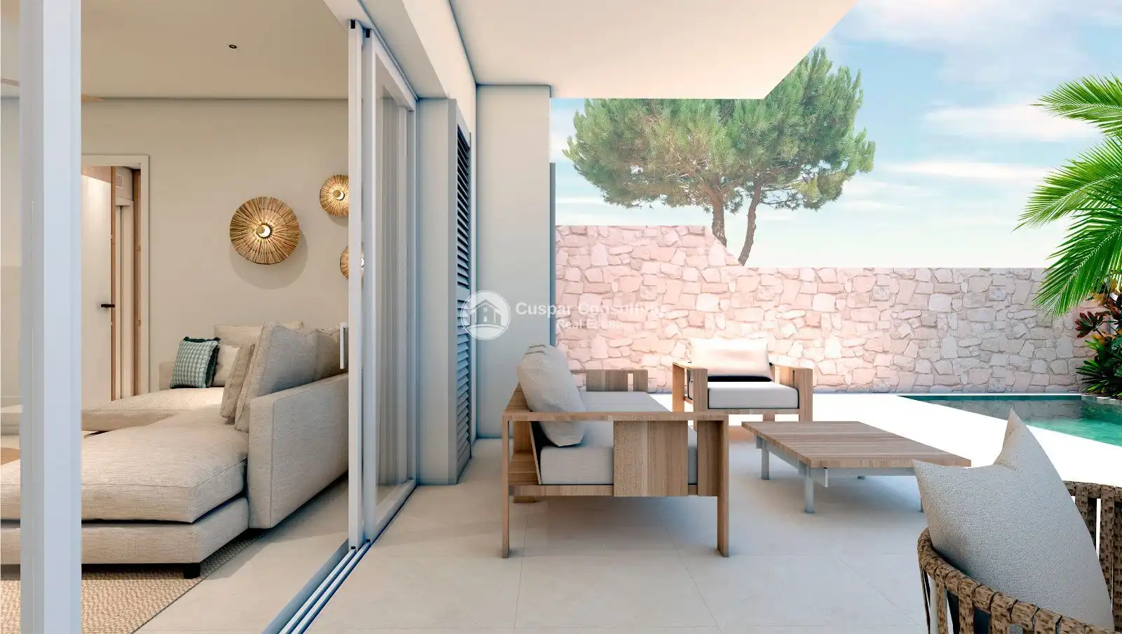 Terrassa de Apartament en venda en Pilar de la Horadada amb Aire condicionat, Calefacció i Jardí privat