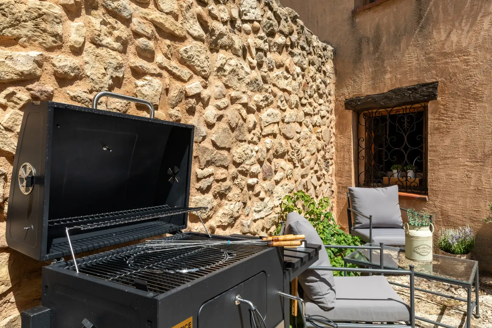Terrassa de Finca rústica de lloguer en Torreiglesias amb Calefacció, Jardí privat i Parquet