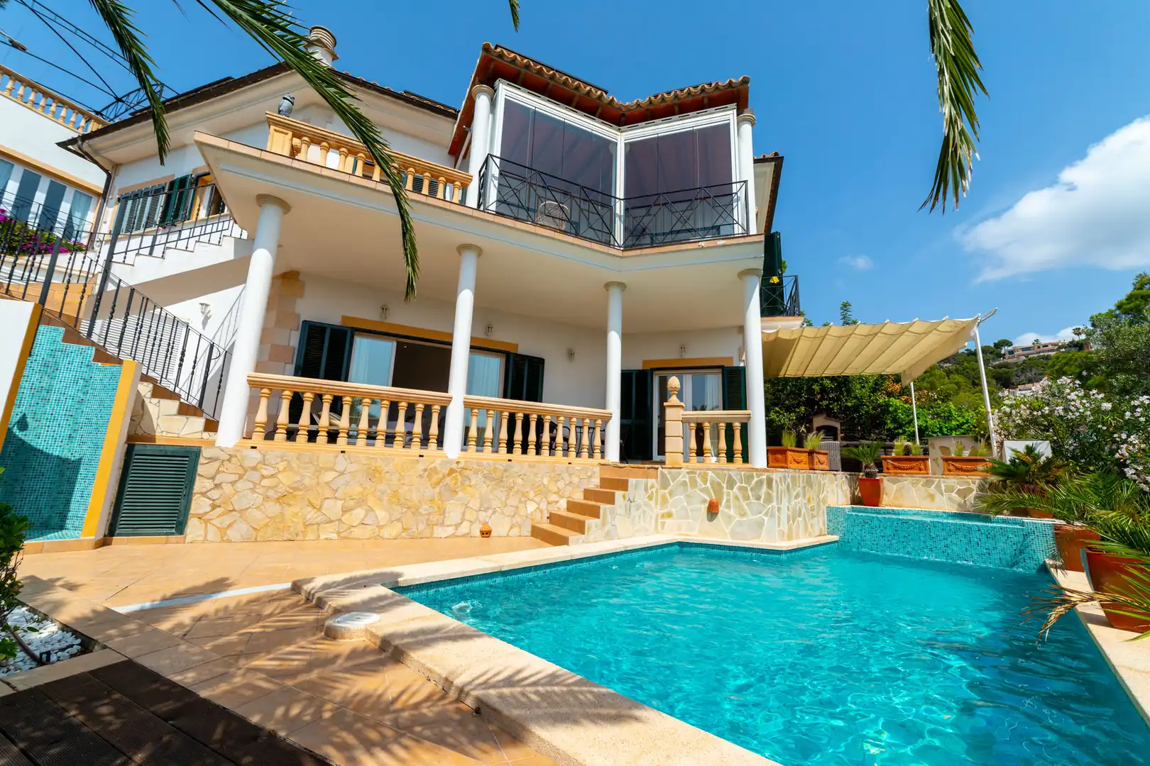 Vista exterior de Casa o chalet de alquiler en Calvià con Aire acondicionado, Jardín privado y Terraza